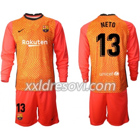 FC Barcelona Golmanski Norberto Neto 13 Dječji Komplet dresovi za nogomet 2020-2021 M003 Dugim Rukavima (+ kratke hlače)